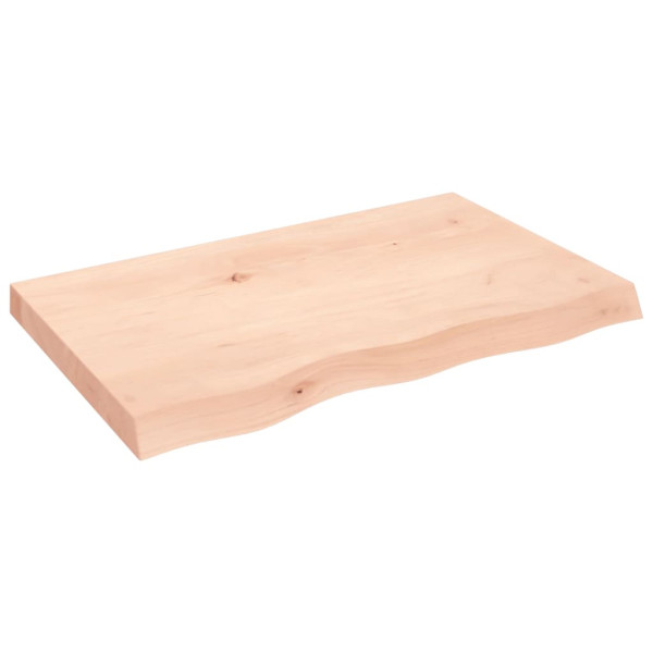 Estante de pared madera maciza de roble sin tratar 80x50x6 cm D