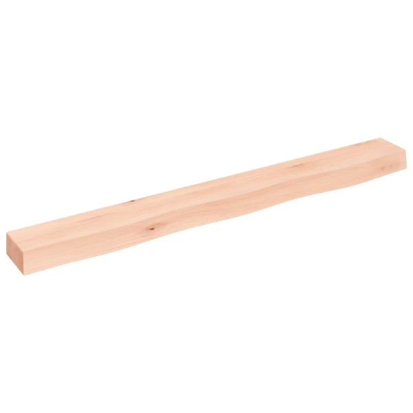 Estante de pared madera maciza de roble sin tratar 100x10x6 cm D