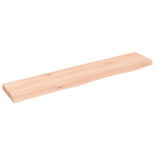 Estante de pared madera maciza de roble sin tratar 100x20x4 cm D