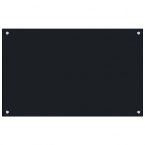 Protección salpicaduras cocina vidrio templado negro 80x50 cm D