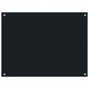 Protección salpicaduras cocina vidrio templado negro 80x60 cm D