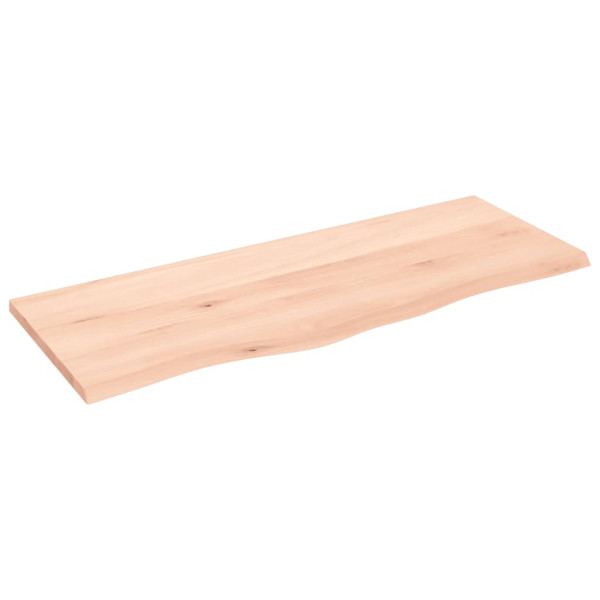 Estante de pared madera maciza de roble sin tratar 100x40x2 cm D