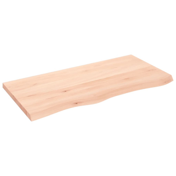 Estante de pared madera maciza de roble sin tratar 100x50x4 cm D