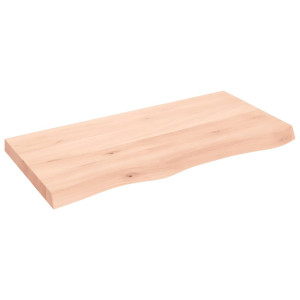 Estante de pared madera maciza de roble sin tratar 100x50x6 cm D