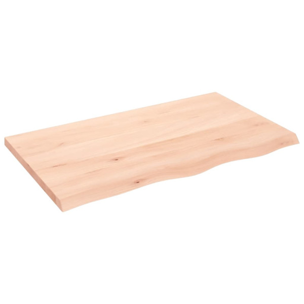 Estante de pared madera maciza de roble sin tratar 100x60x4 cm D