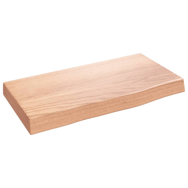 Estante de pared madera de roble tratada marrón claro 40x20x4cm D