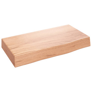 Estante de pared madera de roble tratada marrón claro 40x20x6cm D