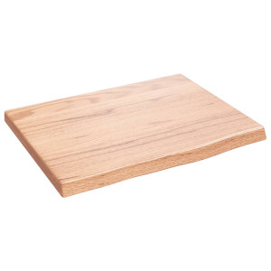 Estante de pared madera de roble tratada marrón claro 40x30x2cm D