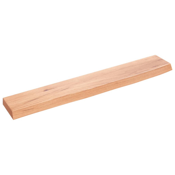 Estante de pared madera de roble tratada marrón claro 60x10x2cm D