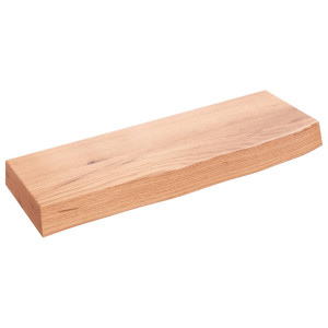 Estante de pared madera de roble tratada marrón claro 60x20x6cm D