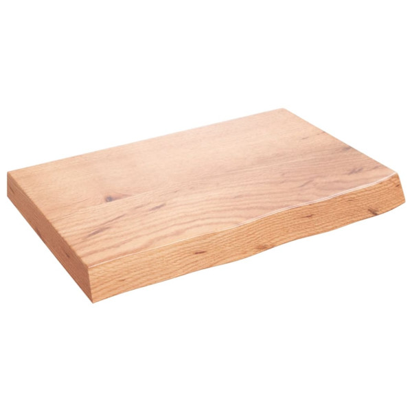 Estante de pared madera de roble tratada marrón claro 60x40x6cm D