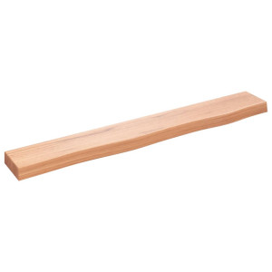 Estante de pared madera de roble tratada marrón claro 80x10x4cm D