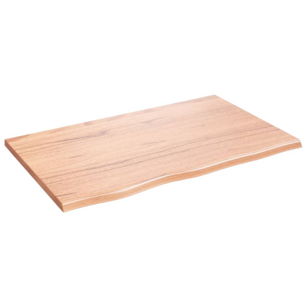 Estante de pared madera de roble tratada marrón claro 80x50x2cm D