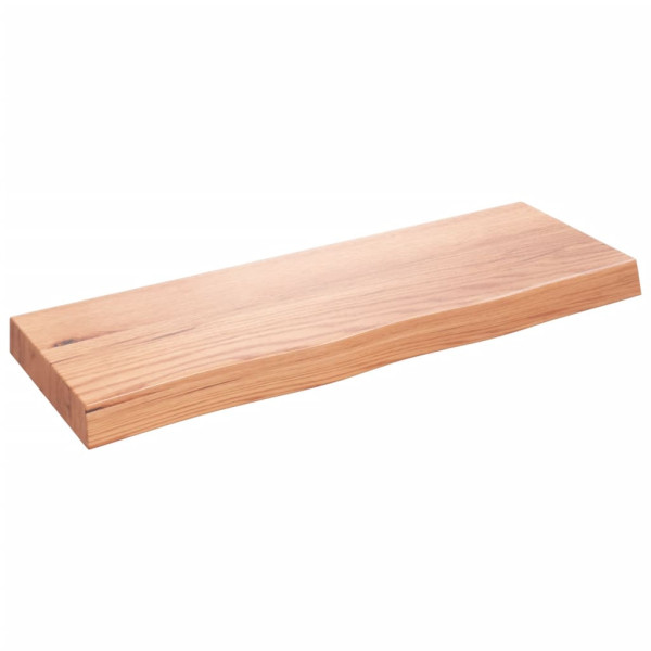 Estante de pared madera de roble tratada marrón claro 80x30x6cm D