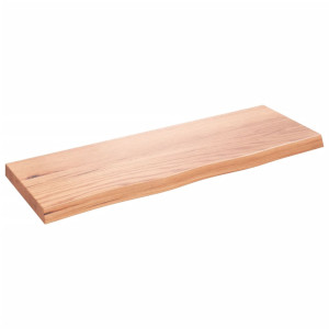 Estante de pared madera de roble tratada marrón claro 80x30x4cm D