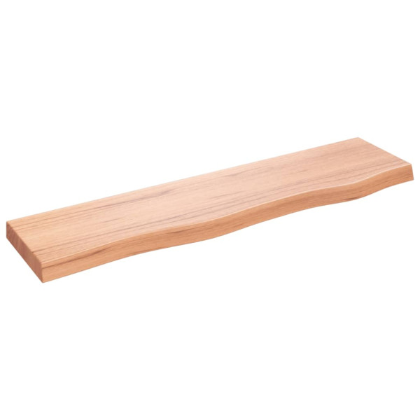 Estante de pared madera de roble tratada marrón claro 80x20x4cm D