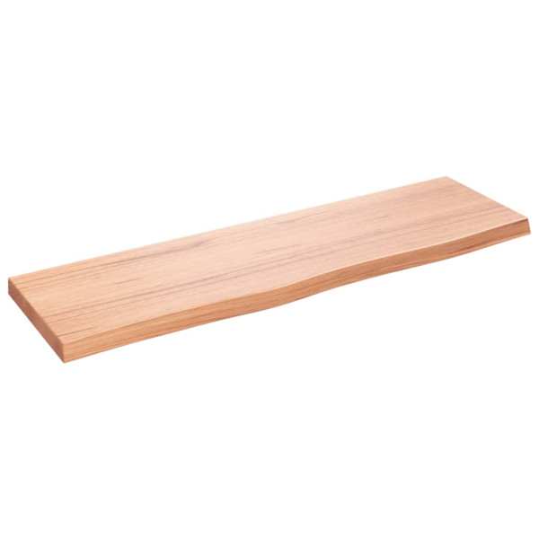 Estante de pared madera roble tratada marrón claro 100x30x4 cm D