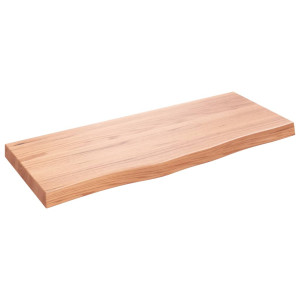 Estante de pared madera roble tratada marrón claro 100x40x6 cm D