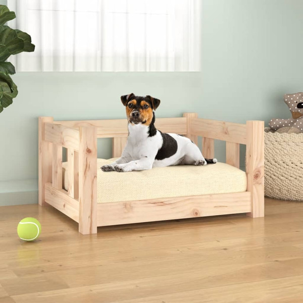 Cama para cachorro em madeira maciça de pinho 55,5x45,5x28 cm D