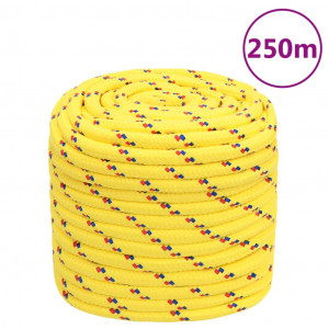 Cordas de barco de polipropileno amarelo 16 mm 250 m D