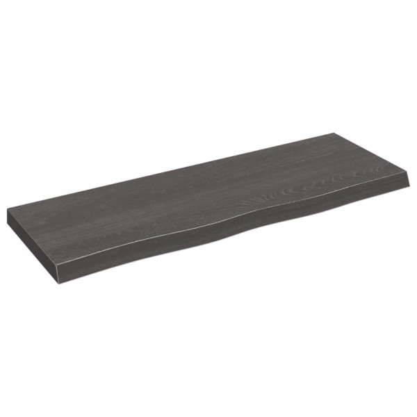 Estante de pared madera de roble tratada gris oscuro 80x30x4 cm D