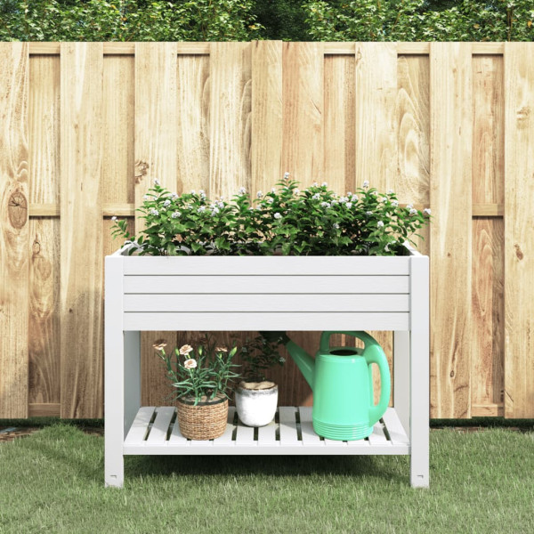 Jardinera alta polipropileno blanco 110x45x79 cm D