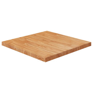 Tablero de mesa cuadrada madera roble marrón claro 70x70x4 cm D