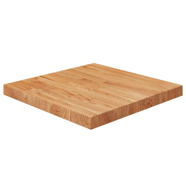 Tabela de mesa quadrada madeira de carvalho castanho claro 50x50x4 cm D