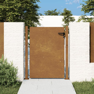 Puerta de jardín acero corten 105x130 cm D