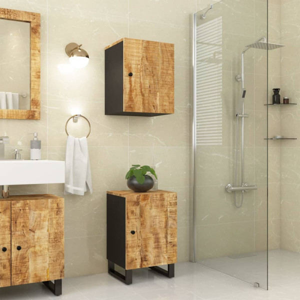 Mueble de baño madera maciza de mango 38x33x58 cm D