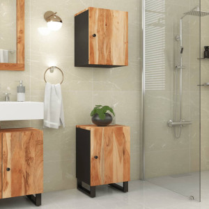 Mueble de baño madera maciza de acacia 38x33x58 cm D