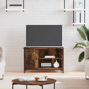 Mueble para TV madera contrachapada roble ahumado 80x40x50 cm D