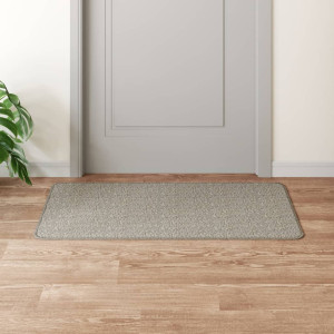 Alfombra de pasillo con aspecto de sisal gris taupe 50x100 cm D