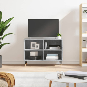 Mueble de TV madera de ingeniería gris hormigón 69.5x30x50 cm D