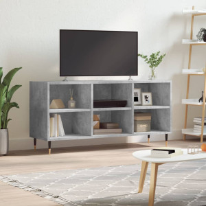 Mueble de TV madera de ingeniería gris hormigón 103.5x30x50 cm D