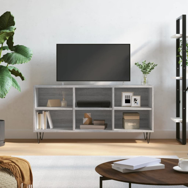 Móveis de TV madeira de engenharia cinza Sonoma 103.5x30x50 cm D