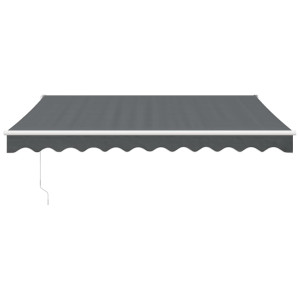 Toldo retráctil aluminio y tela gris antracita 3x2.5 m D