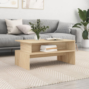 Mesa de centro madera de ingeniería roble Sonoma 90x55x42.5 cm D