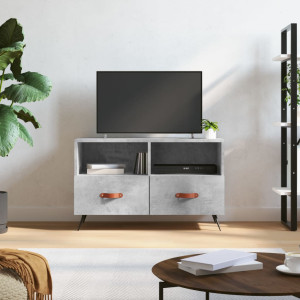 Mueble para TV madera contrachapada gris hormigón 80x36x50 cm D