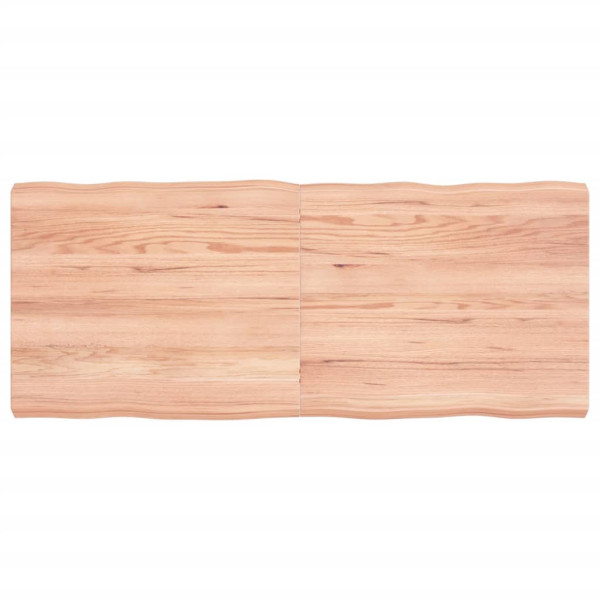 Tablero mesa madera tratada roble borde natural 120x50x6 cm D