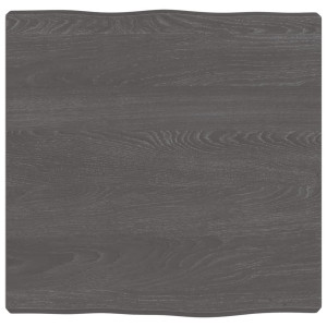 Tablero mesa madera tratada roble borde natural gris 40x40x4 cm D