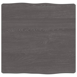 Tablero mesa madera tratada roble borde natural gris 40x40x6 cm D