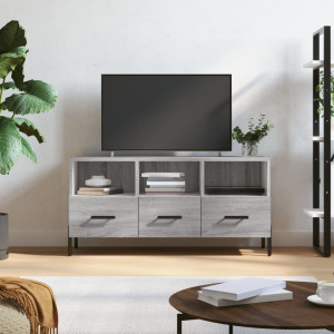 Mueble de TV madera de ingeniería gris Sonoma 102x36x50 cm D