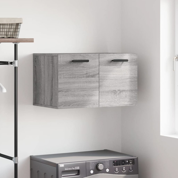 Armário de parede de madeira projetada cinza Sonoma 60x36,5x35 cm D