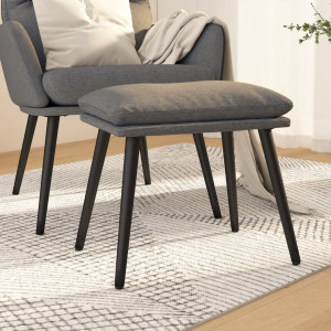 Reposapiés de tela gris claro 45x29.5x35 cm D