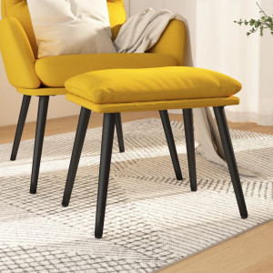 Reposapiés de tela amarillo mostaza 45x29.5x35 cm D