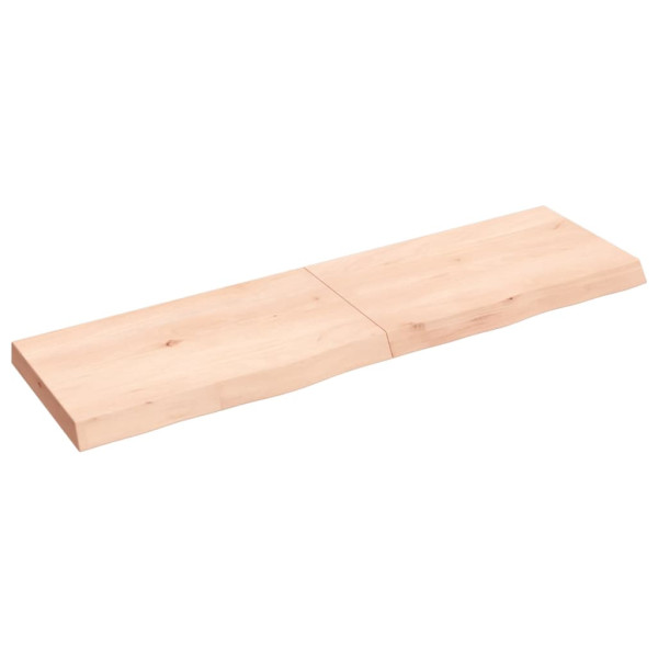 Prateleira de parede em madeira maciça de carvalho não tratada 140x40x6 cm D