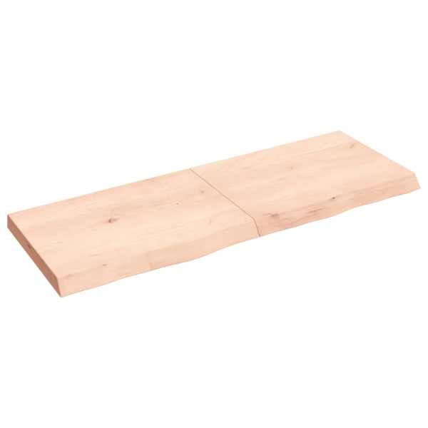 Estante de pared madera maciza de roble sin tratar 140x50x6 cm D