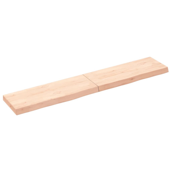 Estante de pared madera maciza de roble sin tratar 160x30x6 cm D