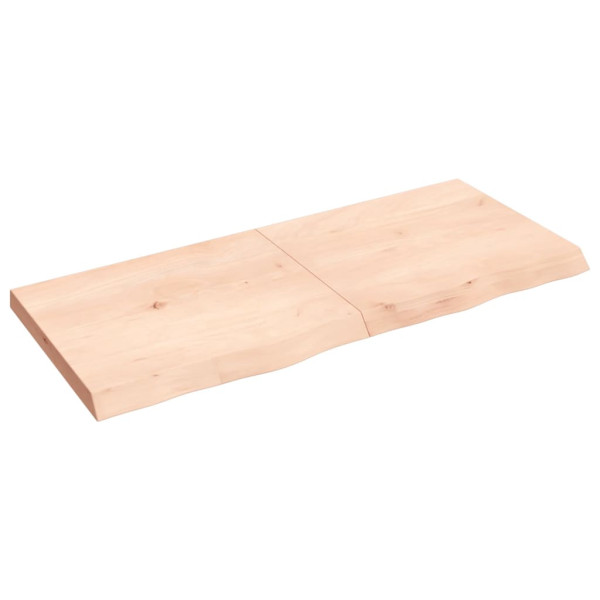 Estante de pared madera maciza de roble sin tratar 140x60x6 cm D